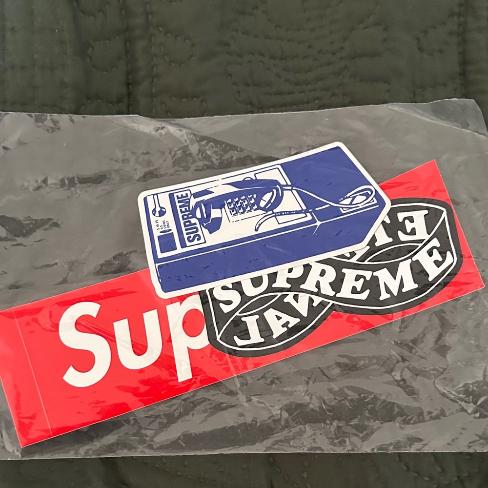 Supreme Red and Blue Sticker Set
